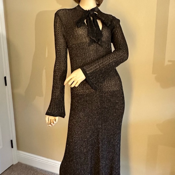 Zara Dresses & Skirts - Zara NWT Black/gold Knit Dress Unworn Rare style